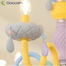 Modern Nordic Rainbow Crown LED Pendant Light Chandelier for Home Decoration by Ljojo