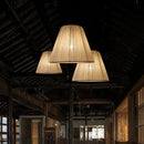 Ljojo Japanese Wabi-Sabi Linen E27 Pendant Lights Retro Catering Restaurant Hanging Lamps