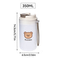 Ljojo 550ml Water Bottle - Sporty Portable Clear Cup with Rope