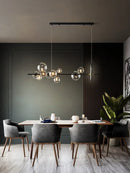 Ljojo Glass Bubble Chandelier Pendant Lamp for Kitchen and Dining Room Decor