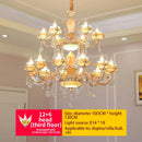European Jade Lamp Crystal Pendant Lights French LED for Luxury Grand Hotel Staircase by Ljojo