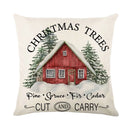 Christmas Decor Pillow Cover 18x18 in Linen Throw - Ljojo Home Decor