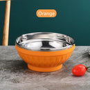 Ljojo 304 Stainless Steel Double-layer Heat Insulation Large Capacity Soup Bowl