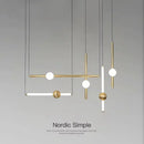 Ljojo Minimalist Iron Acrylic LED Chandelier Designer Lighting for Restaurant & Living Room