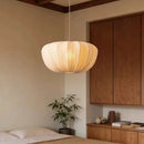 Ljojo Wabi Sabi Pleated Fabric Pendant Light Retro Cloth Chandelier E27 Home Decor