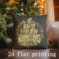 Ljojo Merry Christmas Patterned Pillowcases for Sofa Bedroom Car - Rectangular Cushion Cover