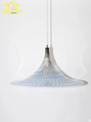 Italian Design Medieval Horn Pendant Light LED E27 Blue Acrylic Hanging Lamp for Living Room by Ljojo