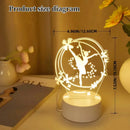 Ljojo 3D Ballet Night Light - Elegant Home Decor for Bedroom and Living Room