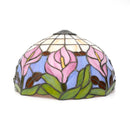 Ljojo 12" Handcrafted Purple Calla Lily Stained Glass Lampshade