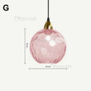 Modern Glass Chandelier Led Pendant Light - Colorful Nordic Hanging Lamp by Ljojo