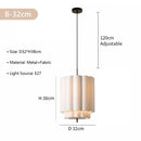 American Wabi Sabi Fabric Pendant Light Chandelier for Living Dining Room Loft by Ljojo