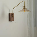 Ljojo LED Glass Copper Wall Sconce Modern Stair Light Fixtures for Home Decor
