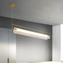 Ljojo Modern Chandelier: Long Acrylic LED Pendant Light for Dining Table and Office Decor