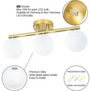 LED Glass Ceiling Light Modern Milk White Ball Fixture for Bedroom Living Room by Ljojo