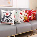 Embroidered Santa Deer Snowflake Pillow Cover 45x45cm for Sofa Bed by Ljojo