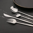 Ljojo Mirror Stainless Steel Dinner Fork Set - 6Pcs Flatware Gold Silverware