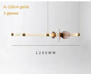 Ljojo Luna Glass Tube Chandelier LED Lamp - Modern Italian Design for Bedroom and Living Room