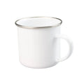 Ljojo 350ML White Enamel Sublimation Coffee Mug for Home and Coffee Shop