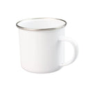 Ljojo 350ML White Enamel Sublimation Coffee Mug for Home and Coffee Shop