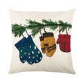 Christmas Decor Pillow Cover 18x18 in Linen Throw - Ljojo Home Decor