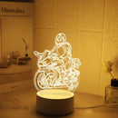 3D LED Motorcycle Rider Night Light Modern Decor for Bedroom Living Room by Ljojo