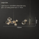 Ljojo Glass Bubble Chandelier Pendant Lamp for Kitchen and Dining Room Decor