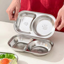 Ljojo Mini Stainless Steel Divided Children's Dinner Plate - Cute & Durable