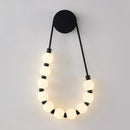 French Glass Ball Beads Wall Lamp Cream Modern Minimalist Bedroom Light - Ljojo