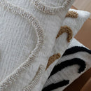 Ljojo 45x45cm Line Tufted Chenille Pillow Cover for Indoor Living Room Sofa