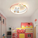 Ljojo Cute White Rabbit LED Ceiling Lamp Chandelier Kids Room Decor Children's Bedroom Lighting