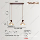 Modern Travertine Wood Pendant Light LED Hanging Chandelier for Dining Room Kitchen Island Bedroom by Ljojo