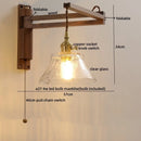 Ljojo LED Wood Glass Wall Lamp Modern Nordic Style for Home Decor