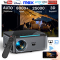 Ljojo™ Full HD 1080P 4K Android Beamer Projector with Auto Focus & Keystone Home Theater