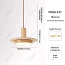 Ljojo Natural Travertine Stone Kitchen Island Pendant Light Japandi LED Ceiling Lamp