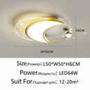 LED Ceiling Lamp Modern Nordic Moon Design Remote Control Light Fixture Ljojo
