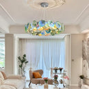 Nordic Green Glass Chandelier Luxury LED Pendant Light Dining Room Living Room Decor Ljojo