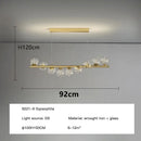 Modern Long Ceiling Chandelier Glass Balls G9 LED Pendant Light for Dining Room by Ljojo.
