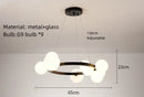 Clear White Glass Ball Chandeliers Cord Adjustable G9 Bulb Good Packaging by Ljojo for Parlor Bedroom Dining Room