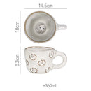 Ljojo 3D Cute Animal Snail Flower Ceramic Coffee Mug - Lovely Gift for Besties
