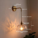 Ljojo LED Copper Wall Light for Bathroom Mirror Hallway Bedroom Glass Lamp