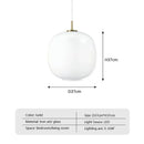 Nordic Glass Sphere LED Pendant Light Fixture for Dining Room by Ljojo