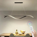 Ljojo LED Strip Chandelier - Nordic Minimalist Design - Modern Kitchen & Bedroom Pendant Light