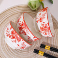 Ljojo 4.5" Ceramic Rice Bowl - Microwave and Oven Safe Kitchen Tableware