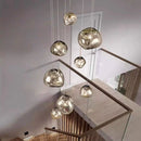 Ljojo LED Pendant Chandeliers for Modern Staircase Living Room Decor