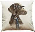Dachshund Linen Pillowcase 45*45cm by Ljojo: Cozy Decor for Car, Bedroom, Sofa & Kids