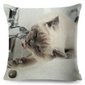 Cute Cat Print Fold Ear Pet Pillowcase for Cozy Home Decor by Ljojo