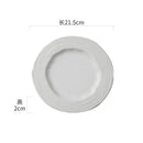 Ljojo Matte Wave Texture Ceramic Plate Set