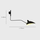 French Designer Long Arm Wall Sconce Lamp Rotary Led Light by Ljojo for Living Room Bedroom