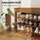 Ljojo™ 3-Tier Wooden Shoe Storage Bench for Entryway - Front Door Rack