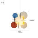 Medieval Bauhaus Acrylic LED Pendant Lights for Living Room - Colorful Chandeliers by Ljojo